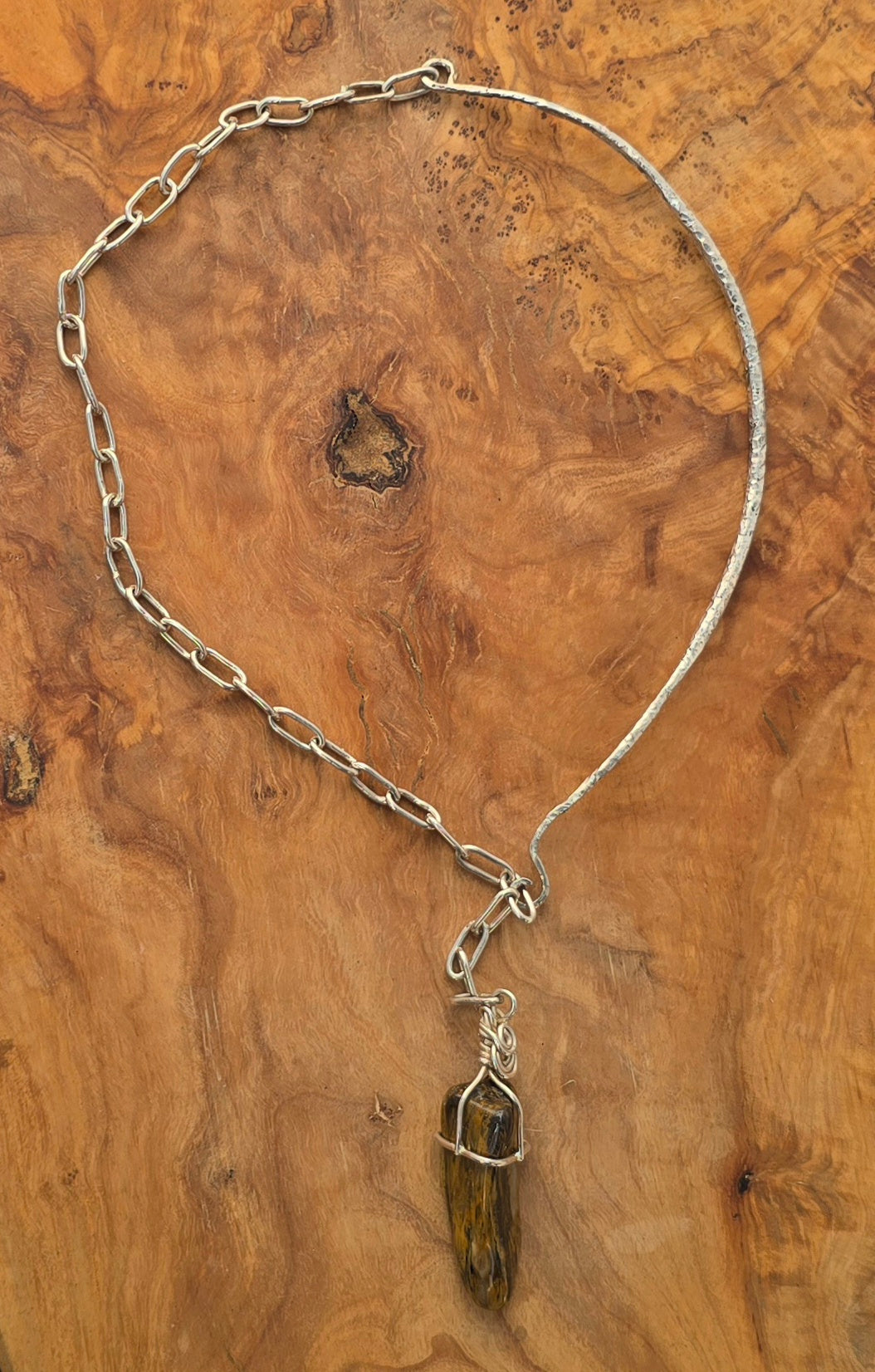 Hanging Pietersite stone pendent