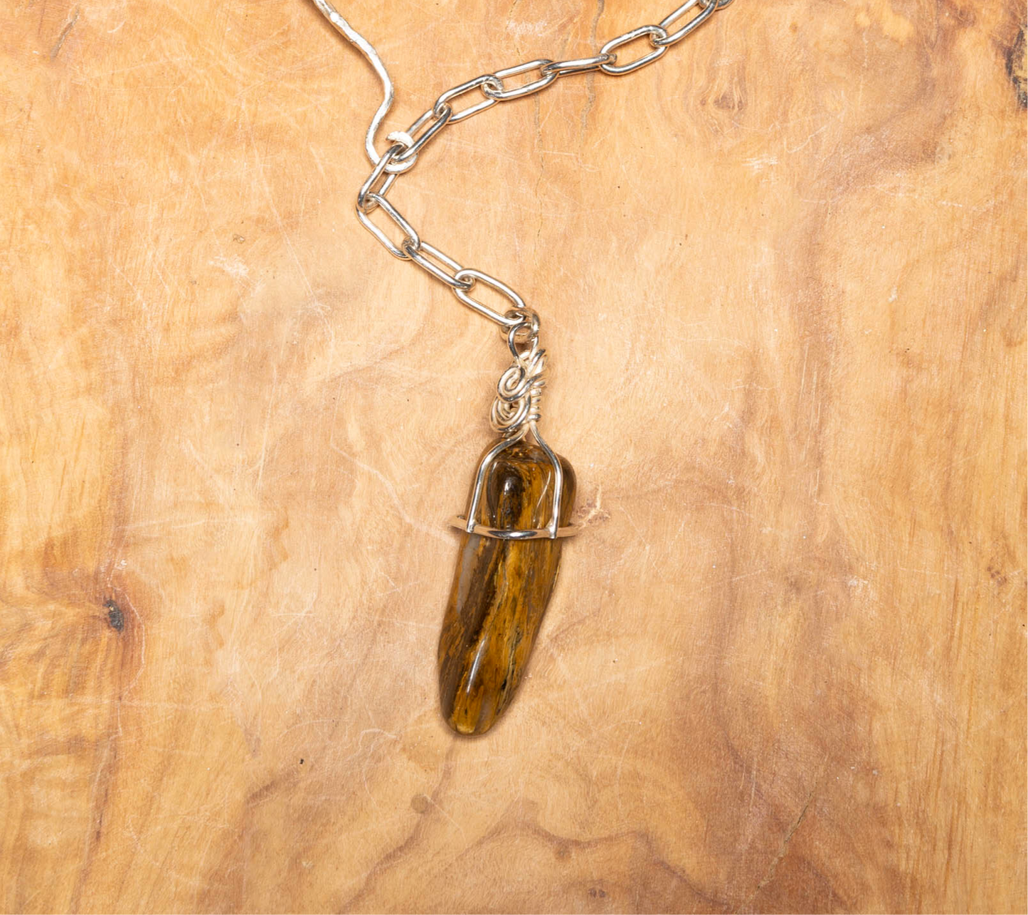 Hanging Pietersite stone pendent