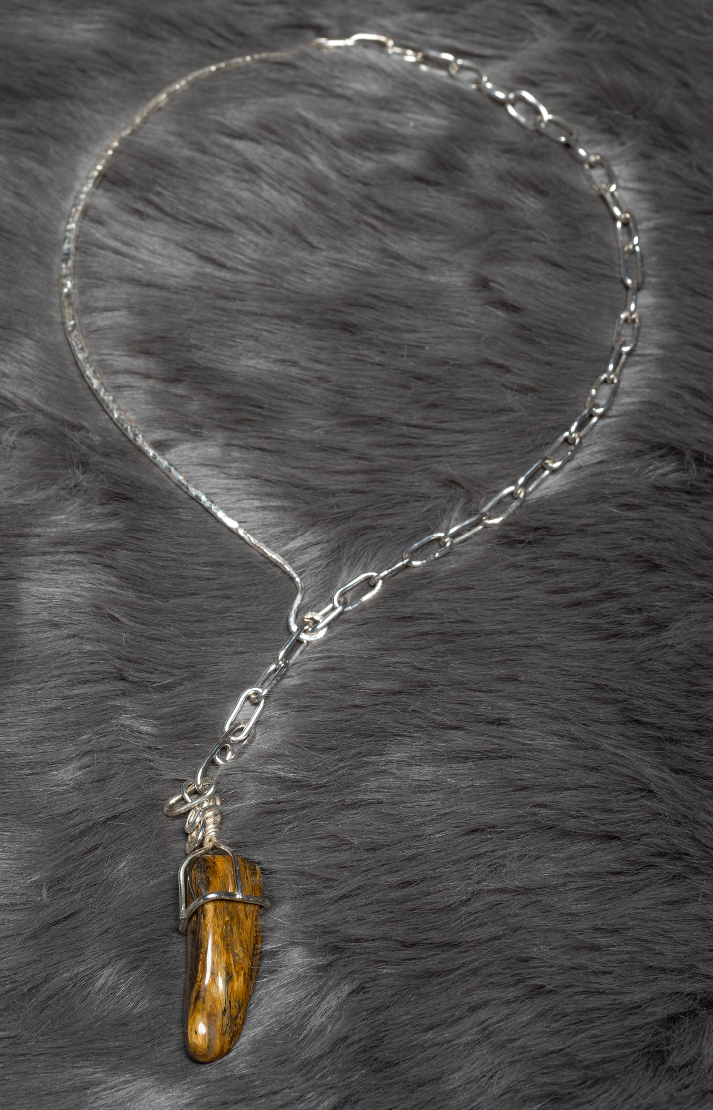 Hanging Pietersite stone pendent