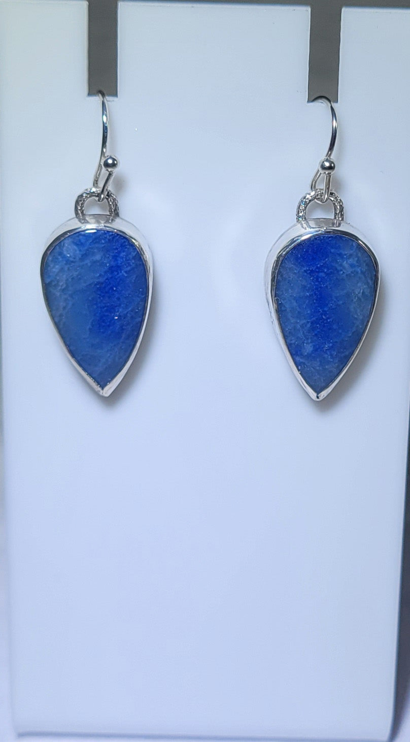 Natural Blue Paraiba Quartz earrings