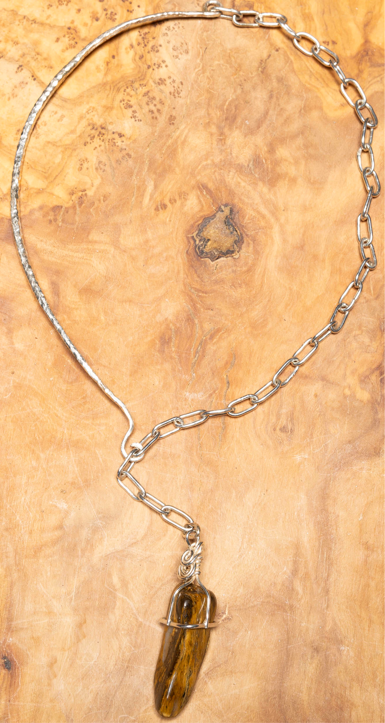 Hanging Pietersite stone pendent