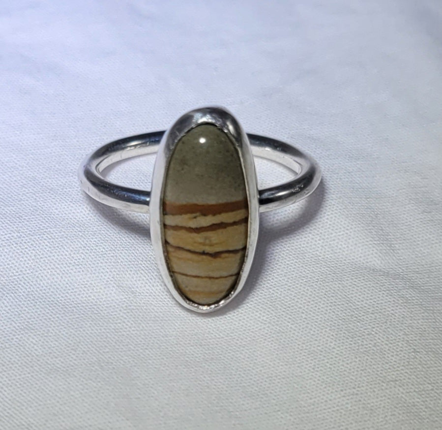 Picture Jasper Ring Size 7.5