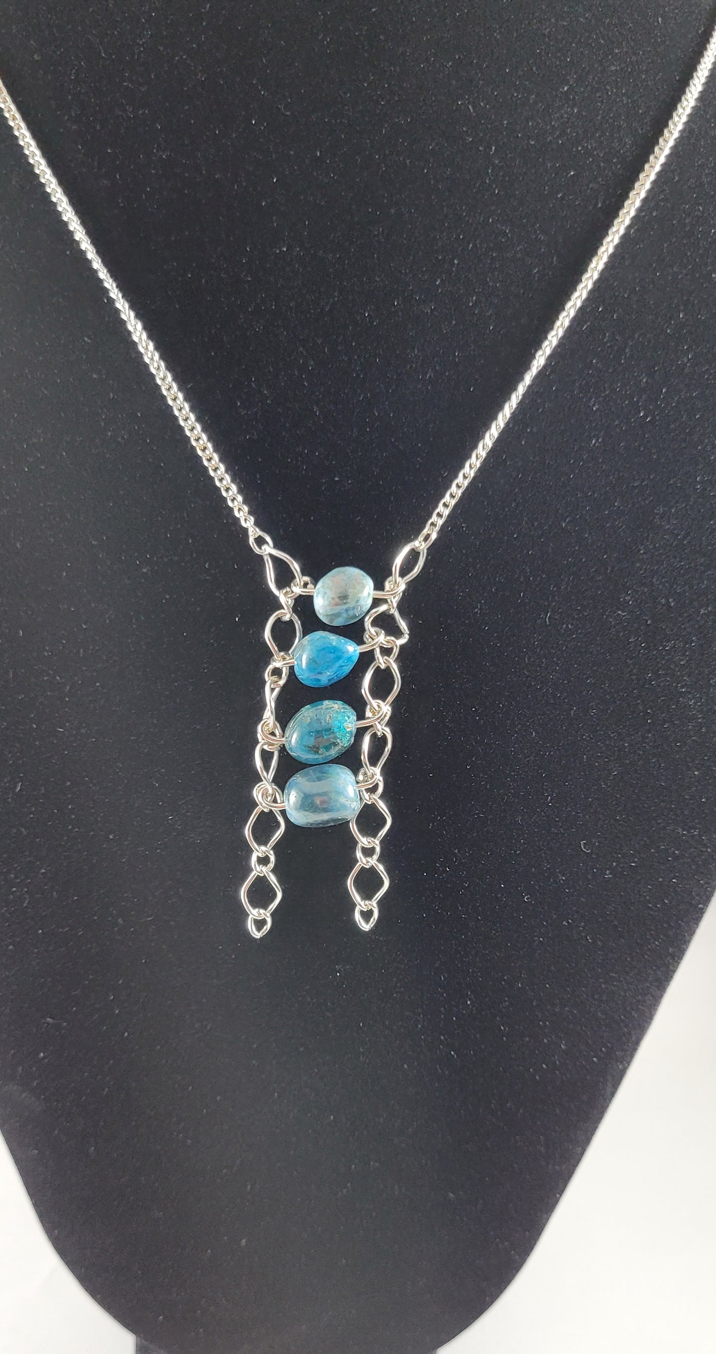 Vertical Apatite Beads Necklace #1