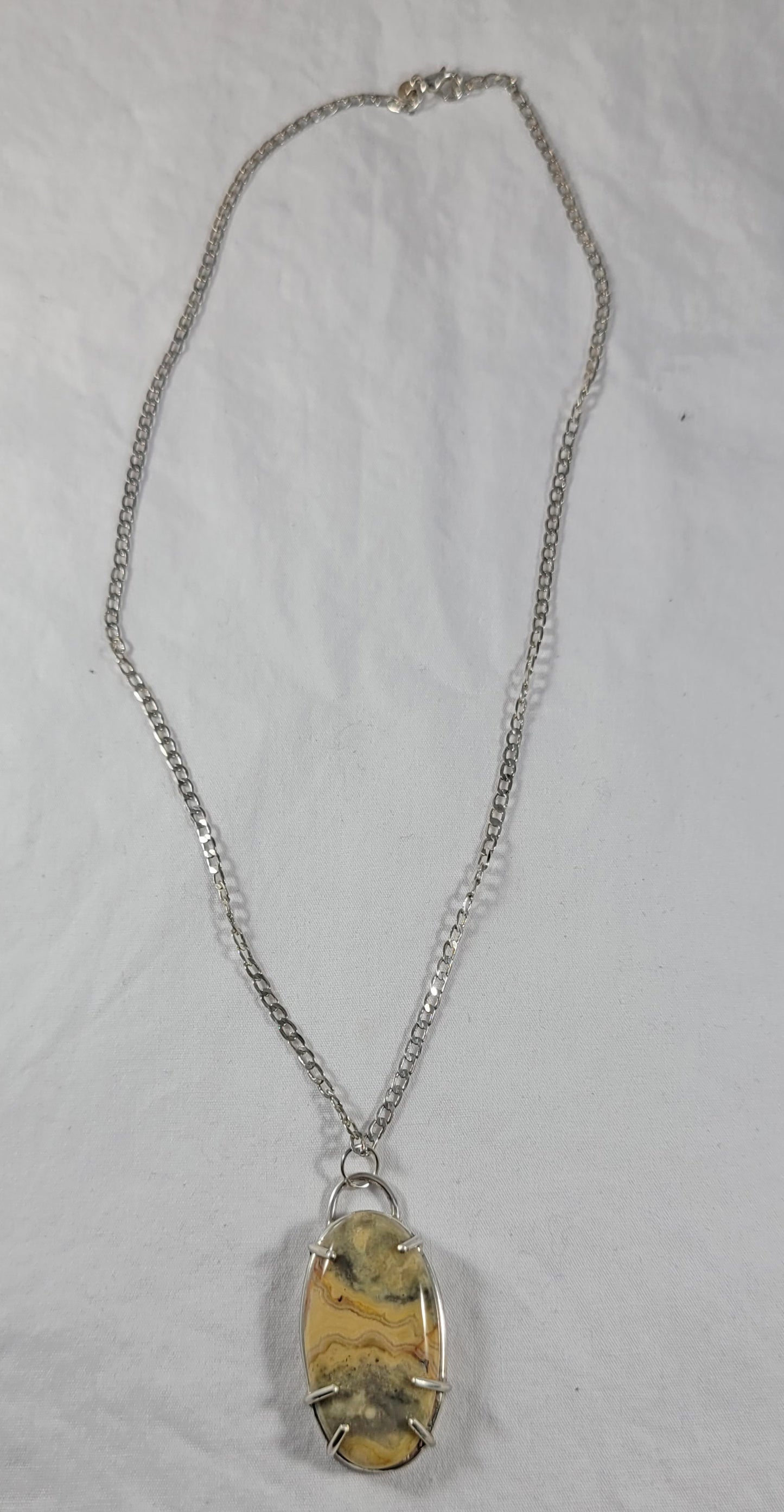 Yellow Lace Agate Necklace
