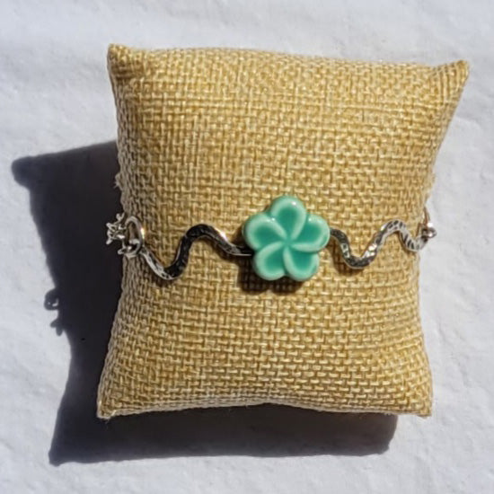 Ceramic flower bracelet