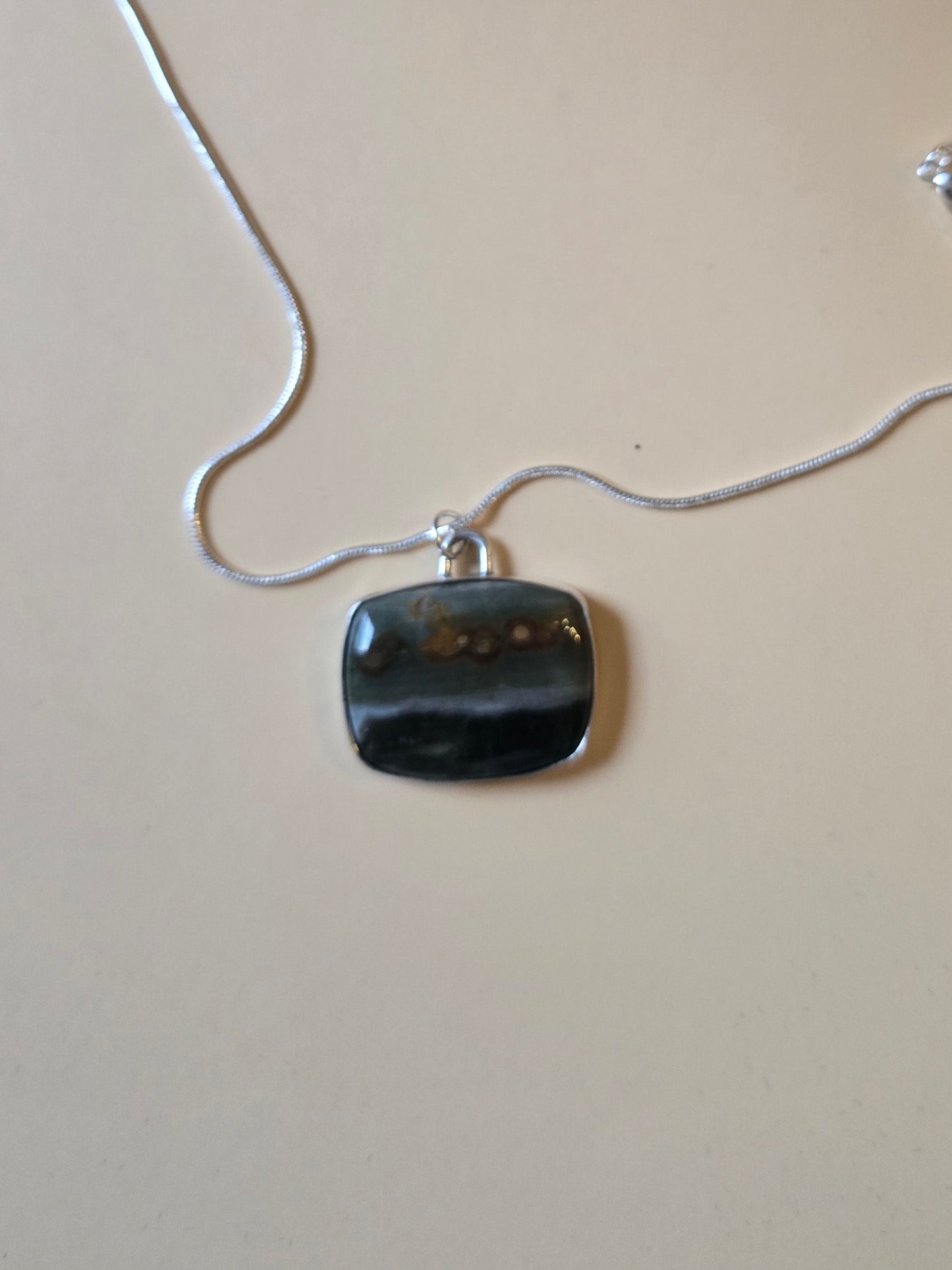 Square Jasper pendent
