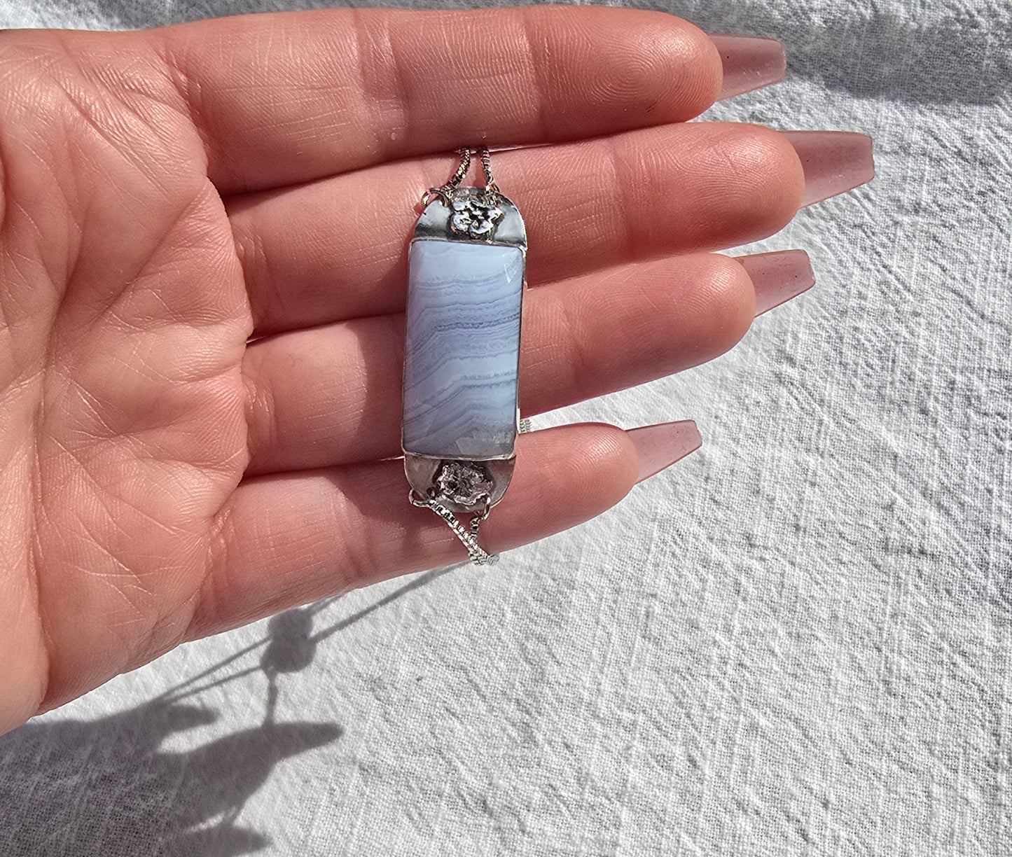 Blue Crazy Lage Agate Bracelet