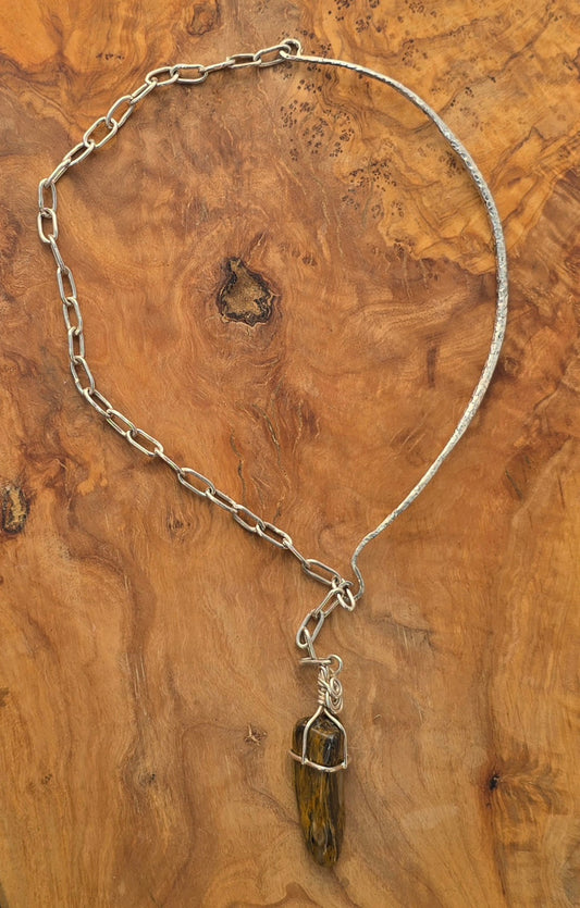 Hanging Pietersite stone pendent