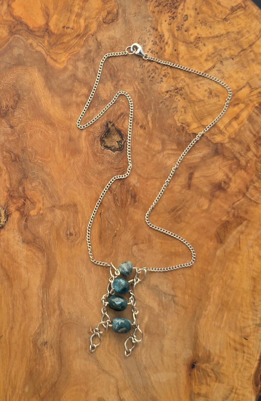 Vertical Apatite Beads Necklace #1