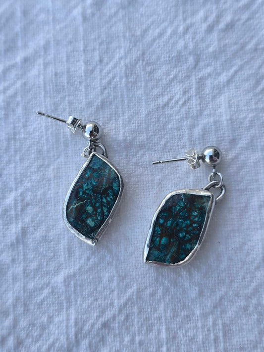 Shattuckite Earrings