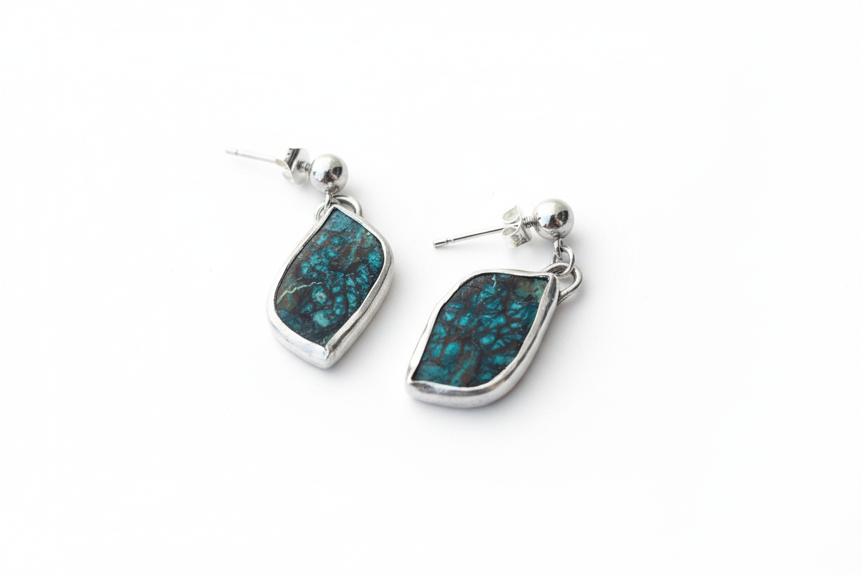 Shattuckite Earrings