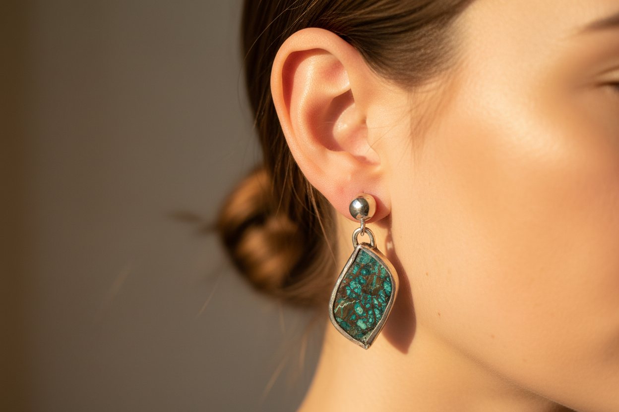 Shattuckite Earrings