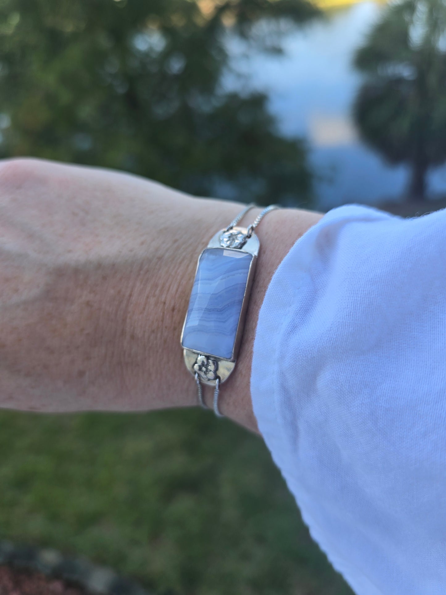 Blue Crazy Lage Agate Bracelet