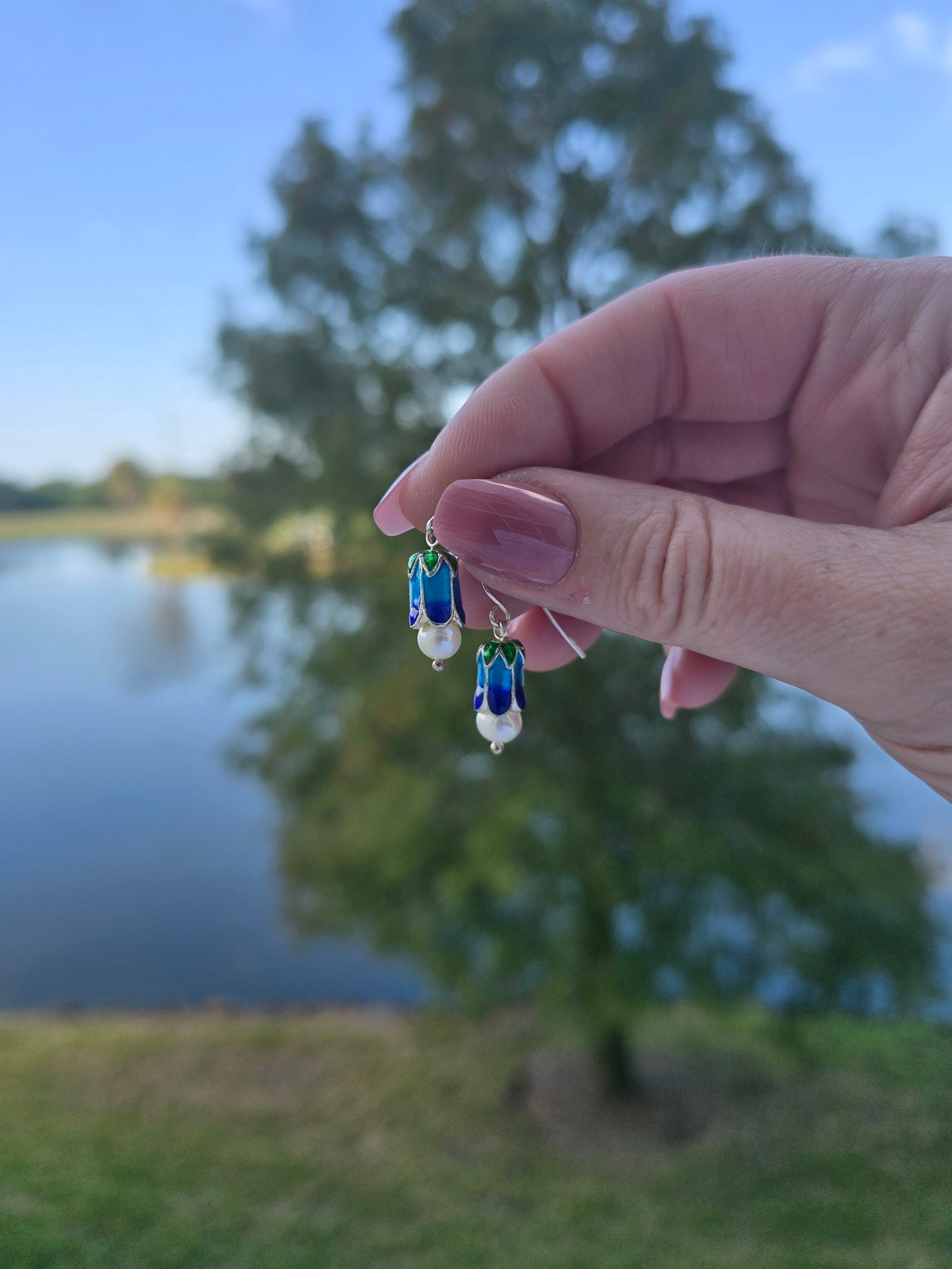 Flower Pearl Earrings #1