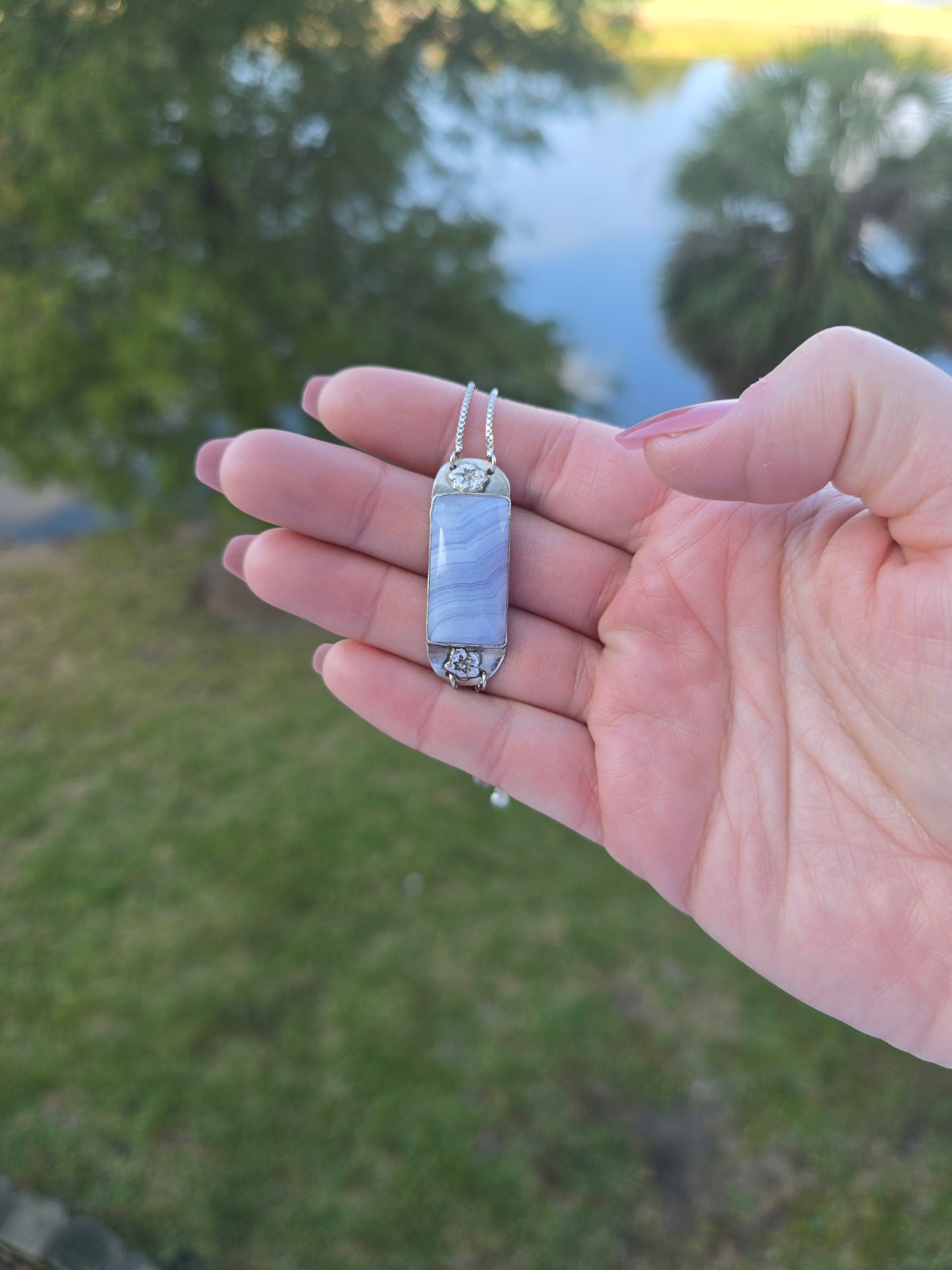 Blue Crazy Lage Agate Bracelet