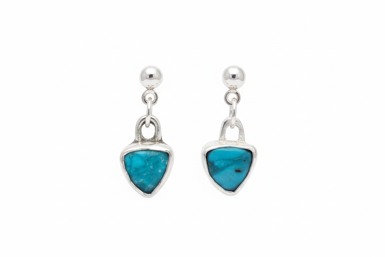 Turquoise hanging stud Earrings #2