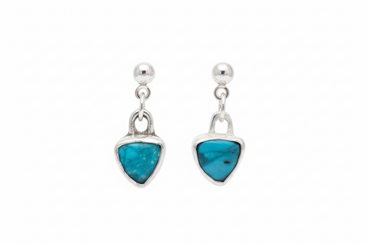 Turquoise hanging stud Earrings #2
