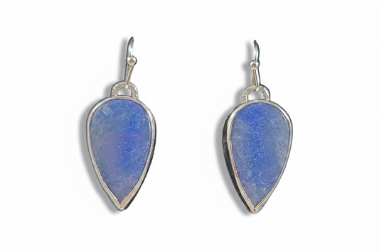 Natural Blue Paraiba Quartz earrings