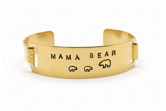 Mama Bear Brass Bracelet