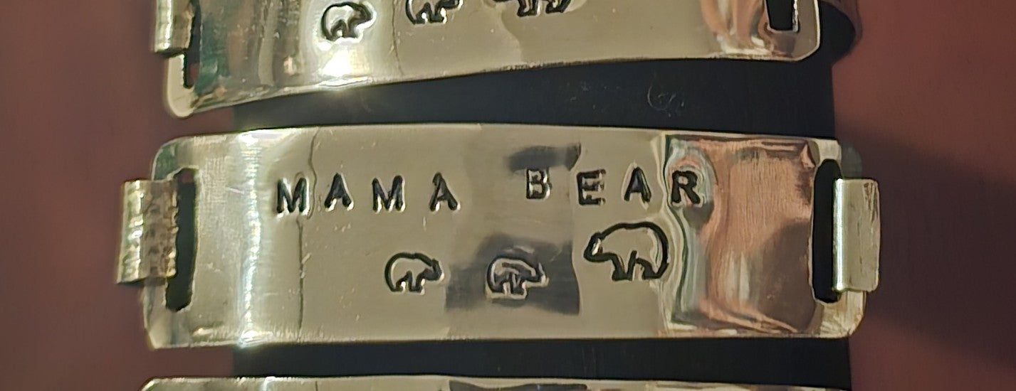 Mama Bear Brass Bracelet