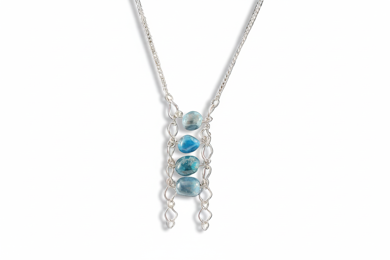 Vertical Apatite Beads Necklace #1