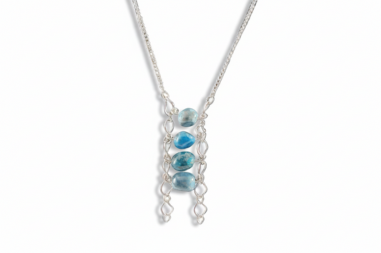 Vertical Apatite Beads Necklace #1