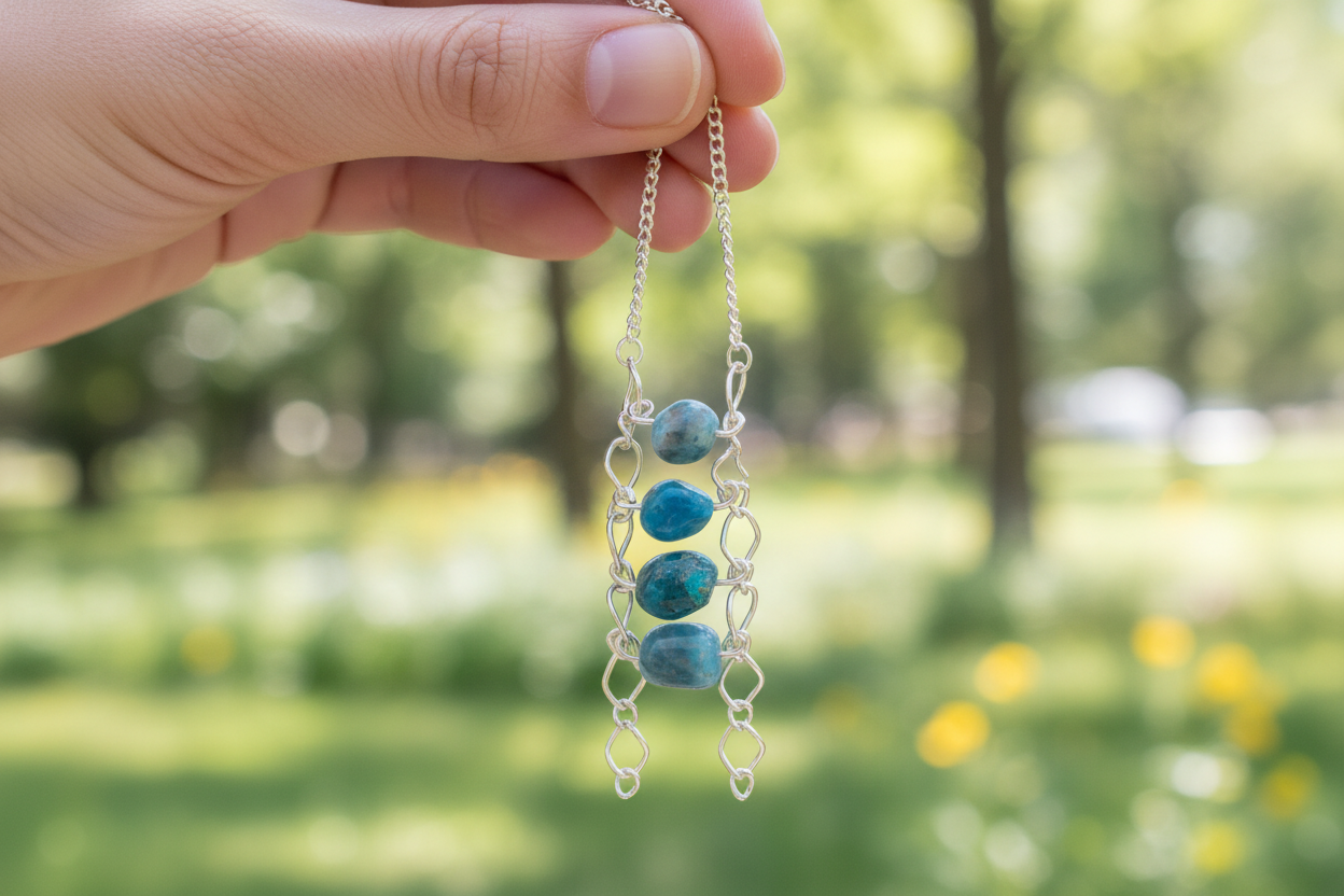 Vertical Apatite Beads Necklace #1