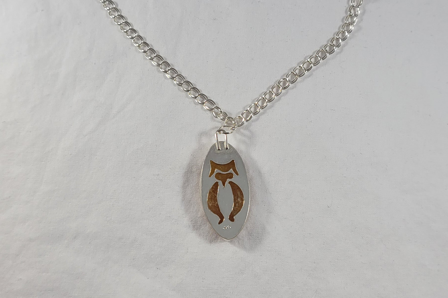 Yellow Aventurine w/backside owl cutout necklace