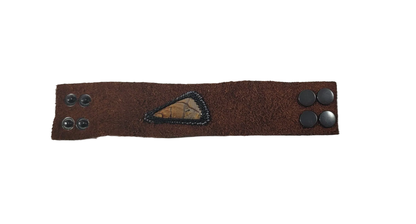 Jasper leather cuff (adjustable 7 to 7.25 in)