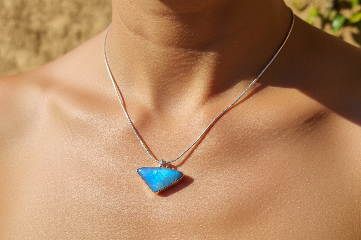 Blue Moonstone Pendent