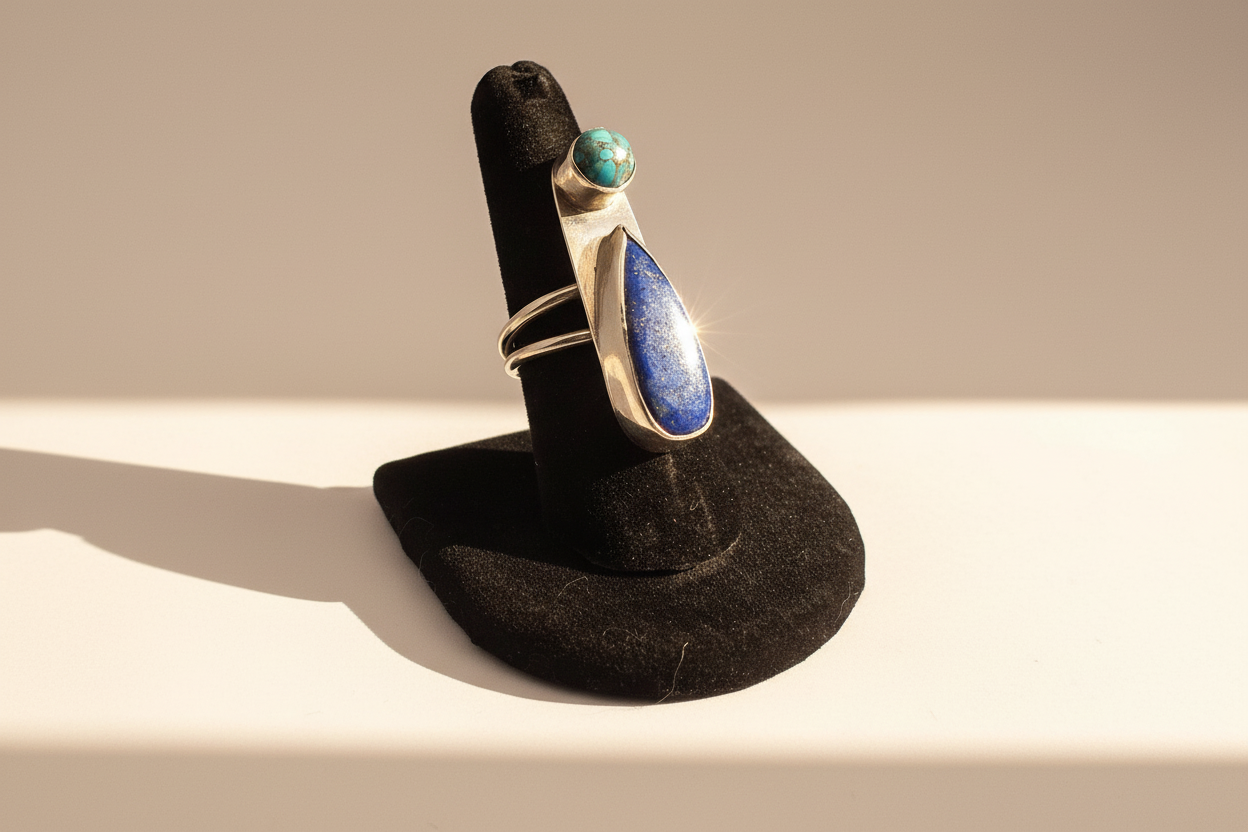 Turquosie and Lapis Ring (size 7.5)