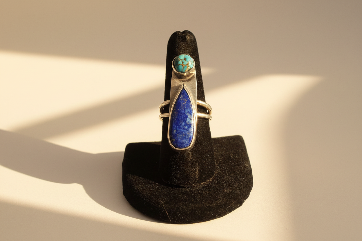 Turquosie and Lapis Ring (size 7.5)