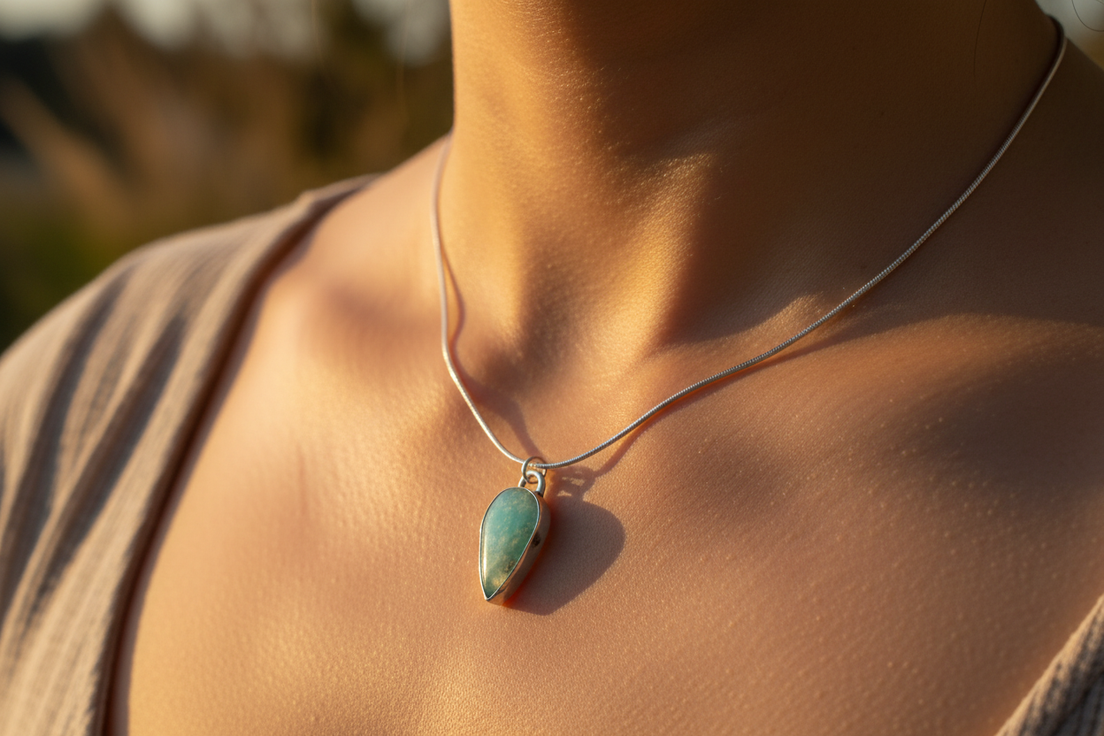 Teardrop Amazonite Pendent