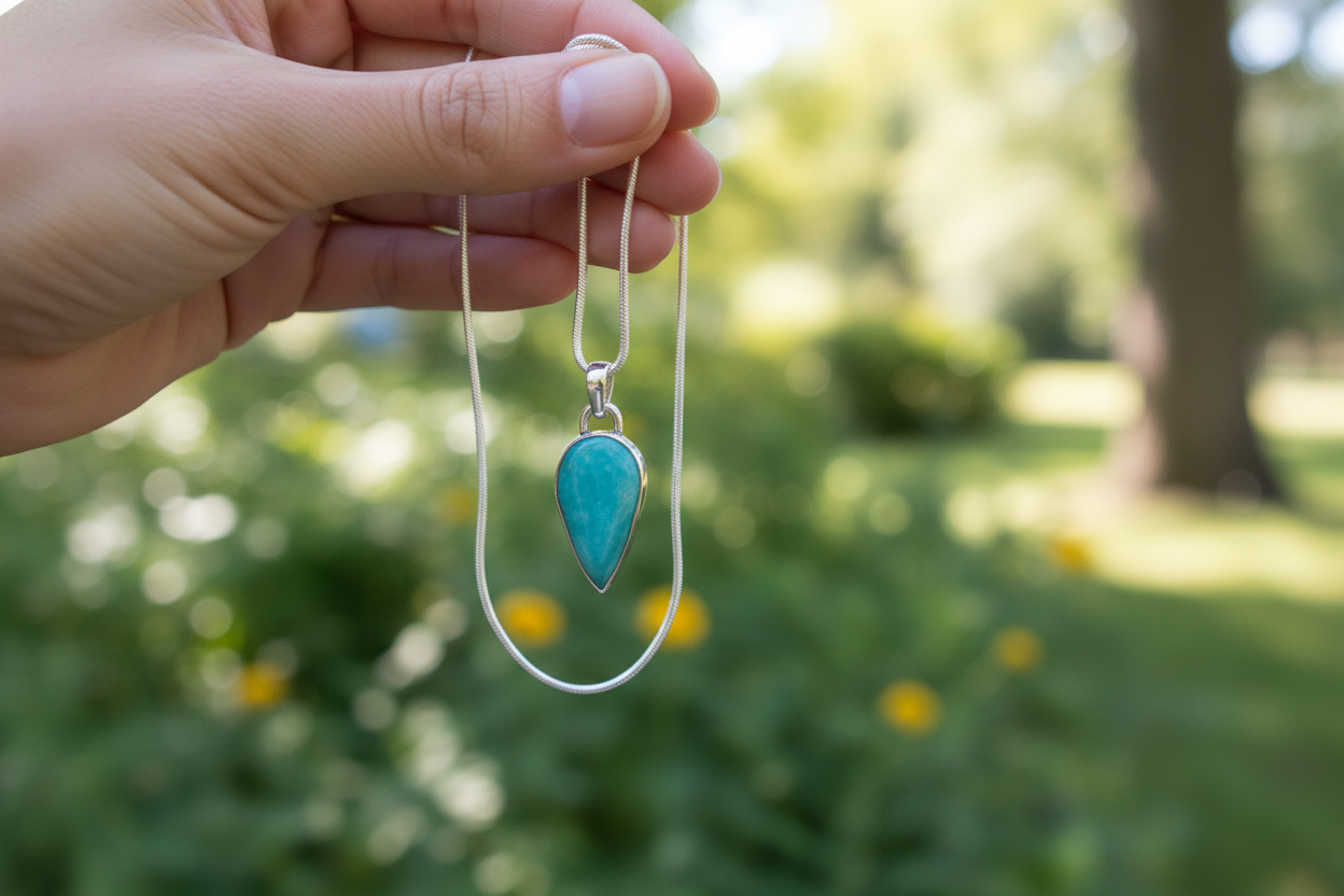 Teardrop Amazonite Pendent