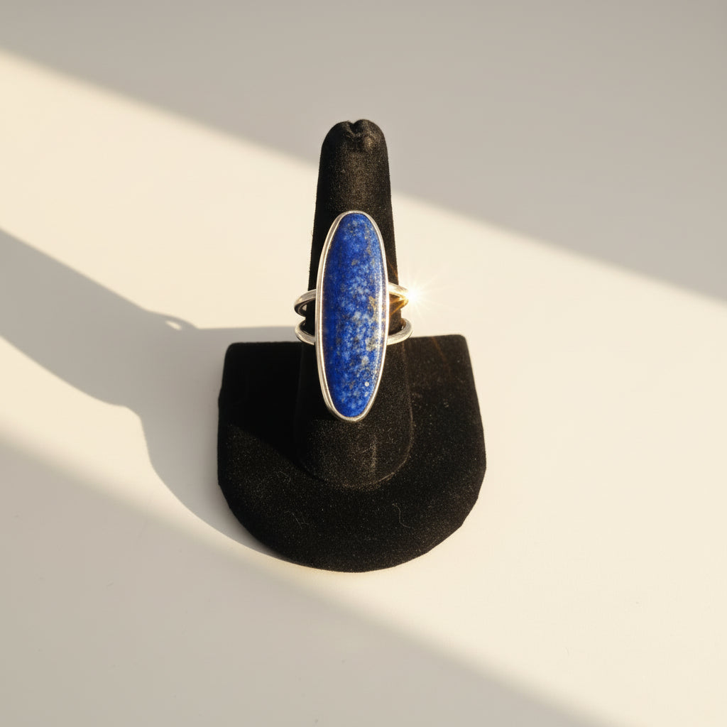 Lapis Long Oval Ring