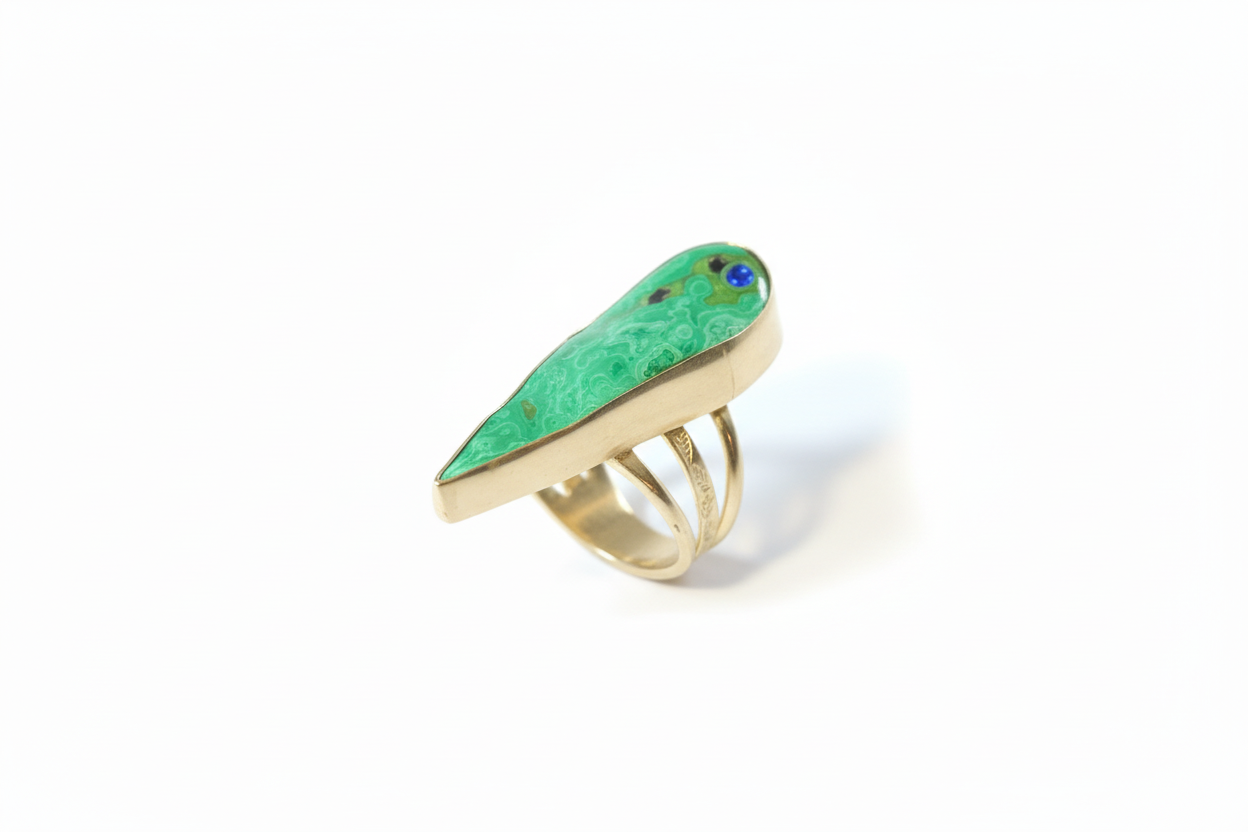 Malachite Azurite Ring (Size 8)