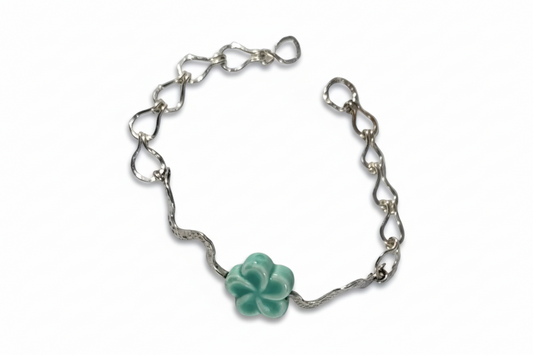 Ceramic flower bracelet