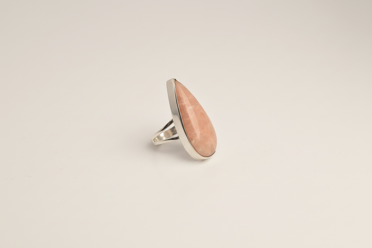 Peach Moonstone Ring (size 5)