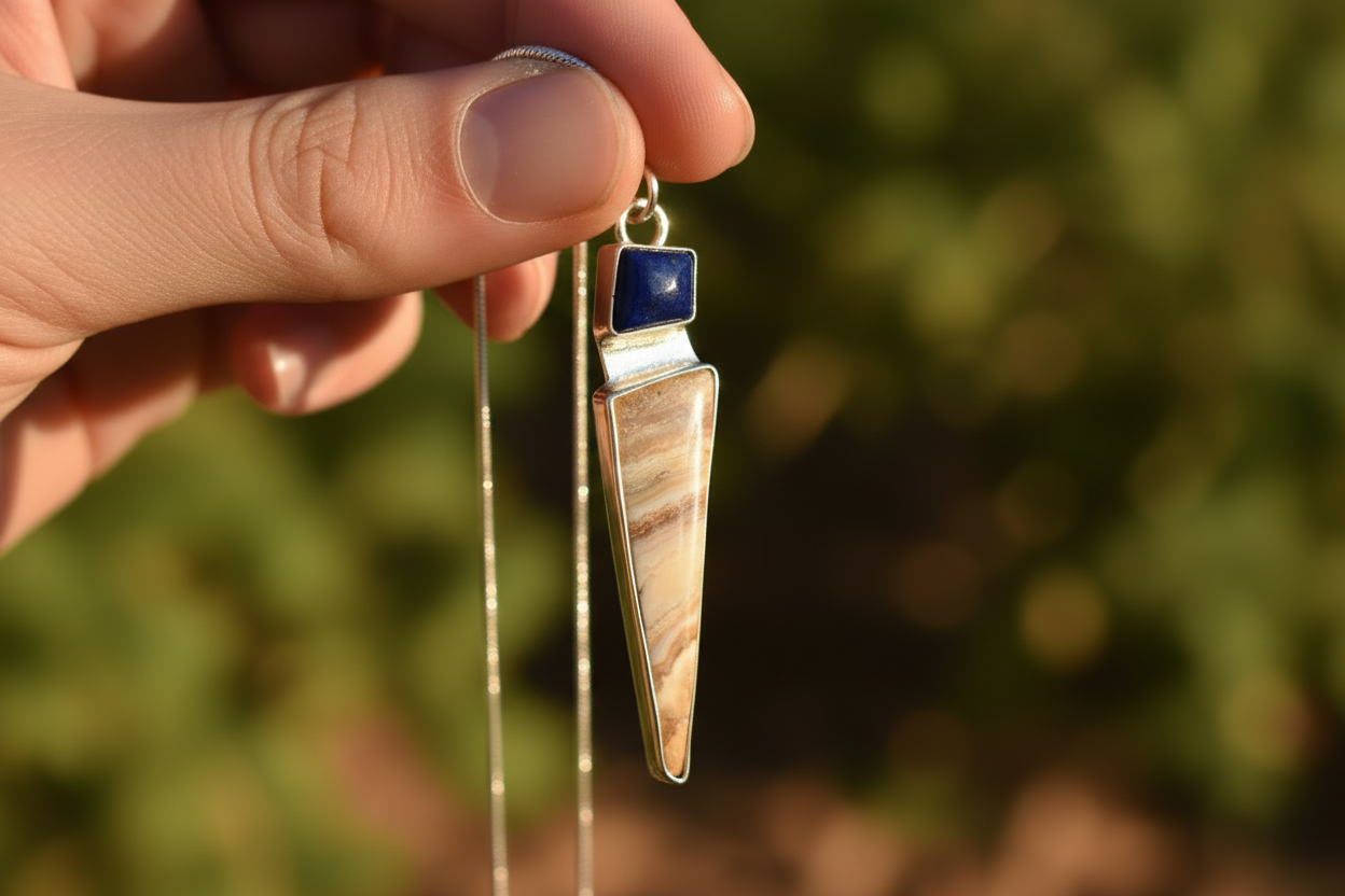 Lapis w/ Yellow Jasper Pendent