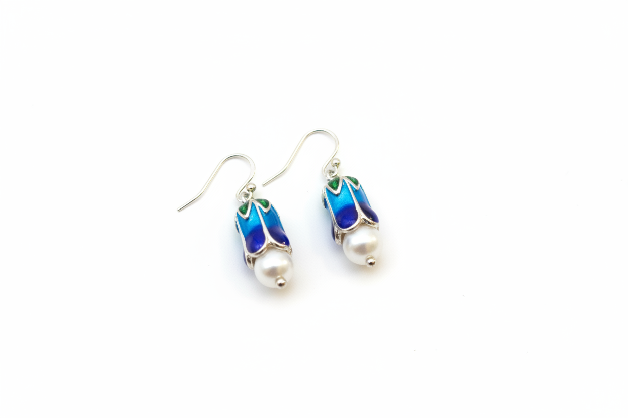 Flower Pearl Earrings #2