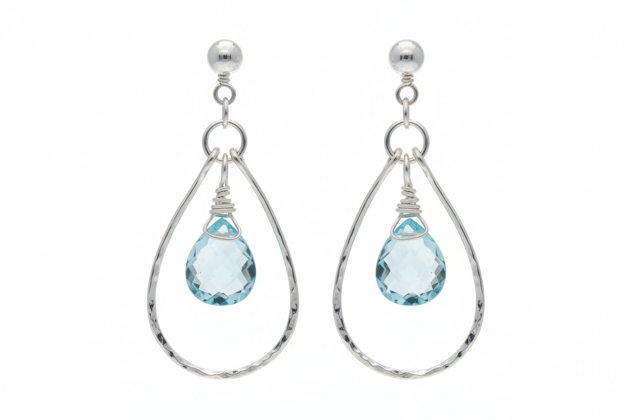 Blue Topaz Earrings #5